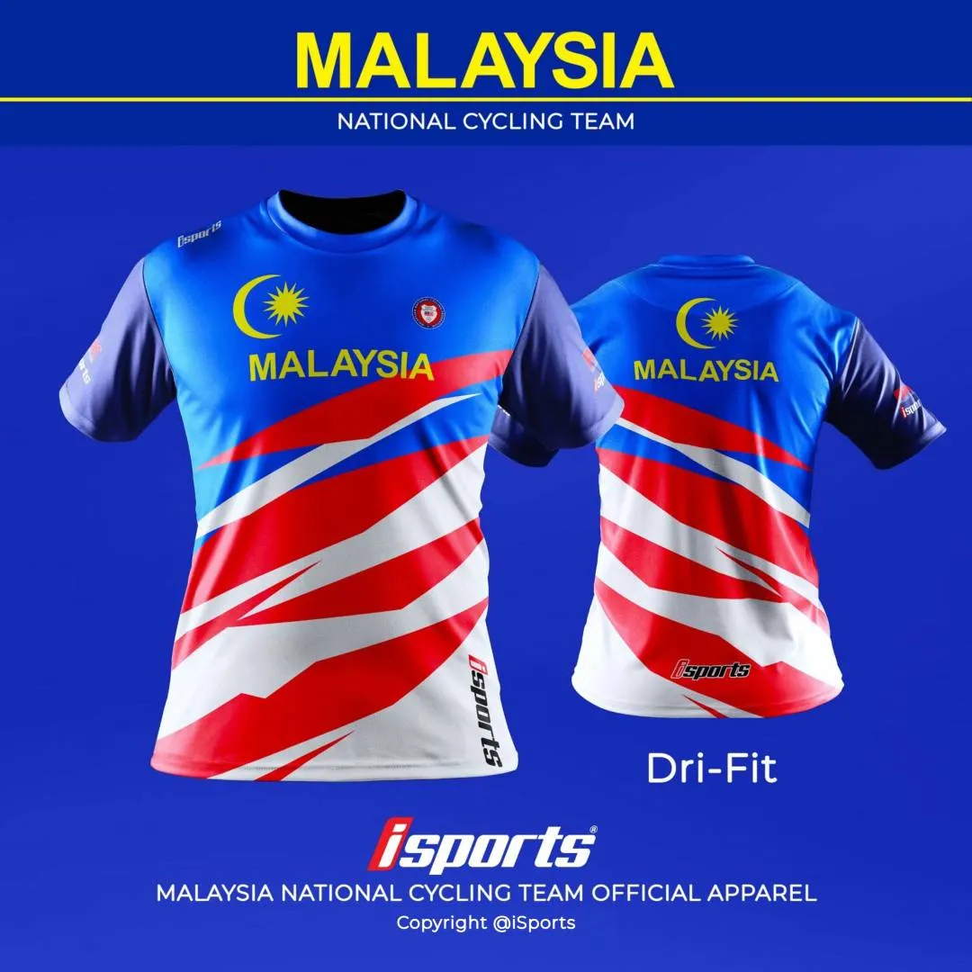 2023 Malaysia National Cycling Team Dri Fit