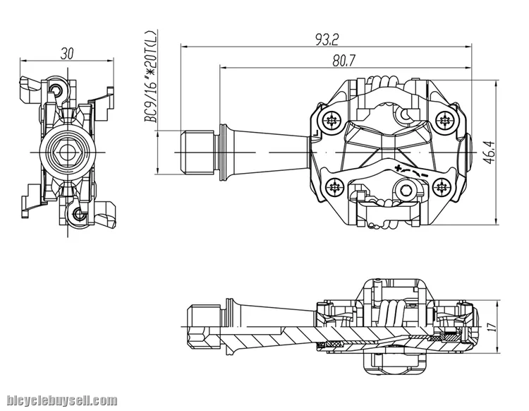 Zeray SPD Model ZP-108s Clipless Pedal