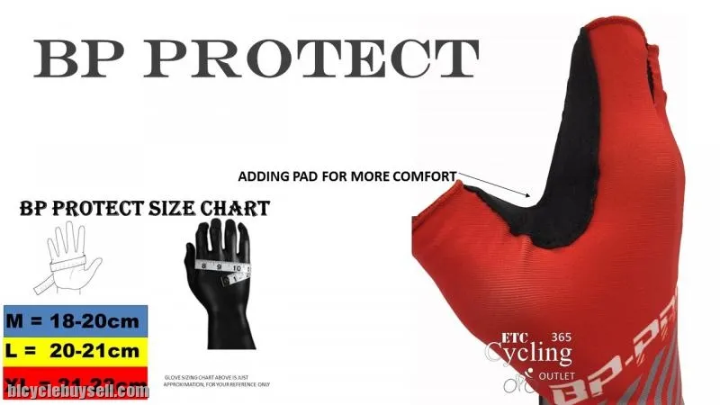 BP Protect High Cuff Half Finger Glove (Gel)