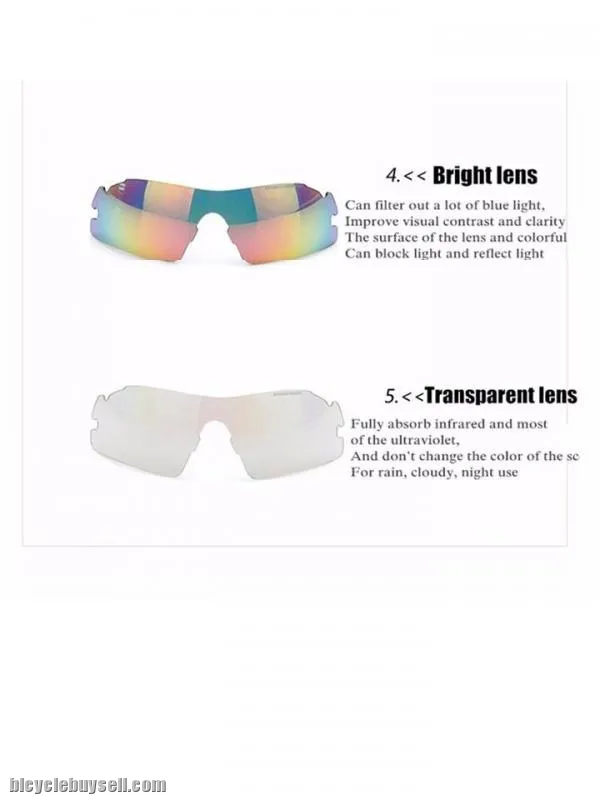 Robesbon Gafas Ciclismo 5 Lens Cycling Sunglasses