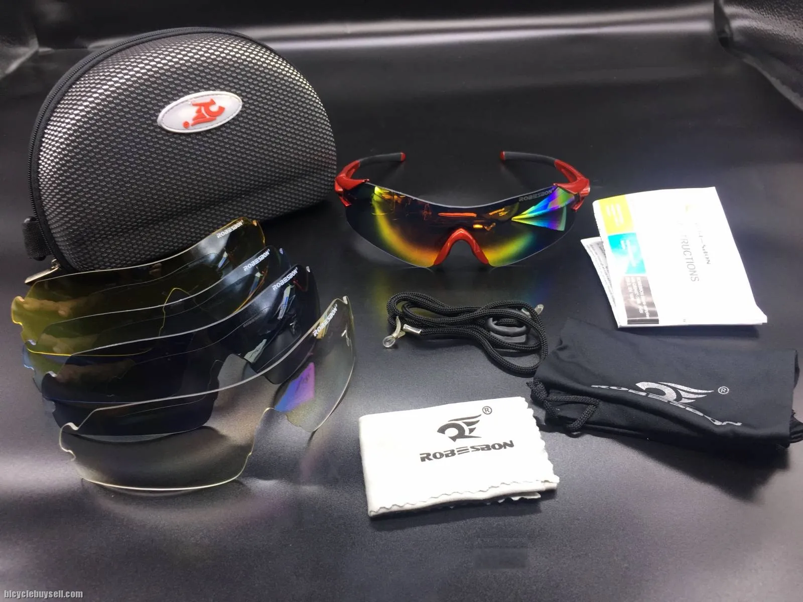 Robesbon Gafas Ciclismo 5 Lens Cycling Sunglasses