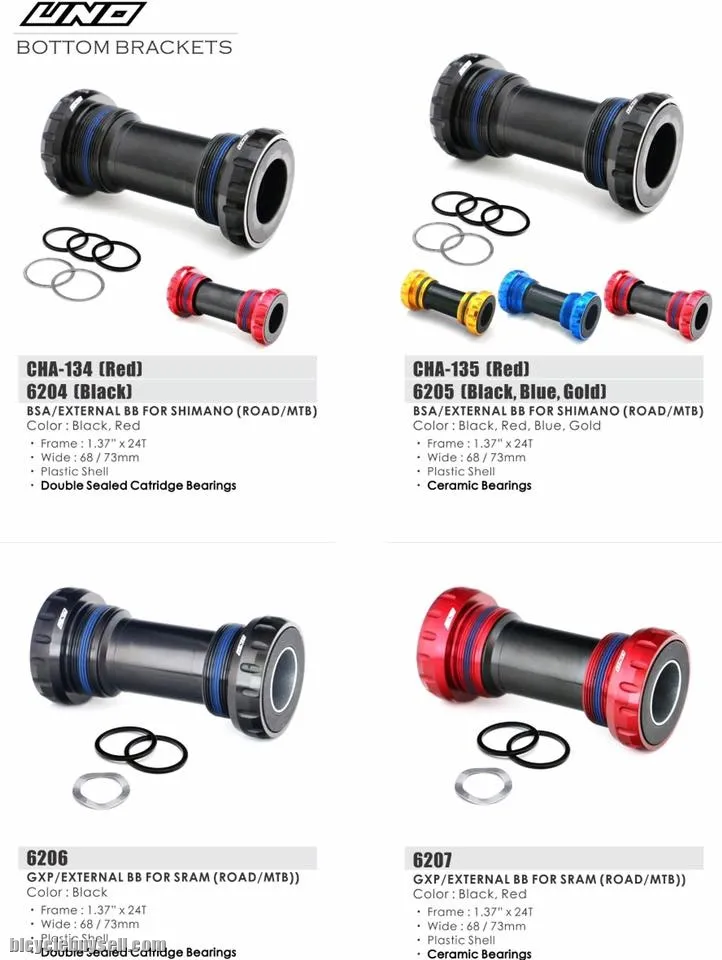 UNO BSA BB for Shimano Road/MTB CHA-135 6205 Ceramic Bearing
