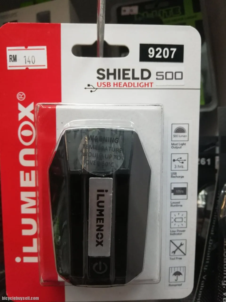 iLUMENOX SHIELD 500 USB Headlight bicycle headlight