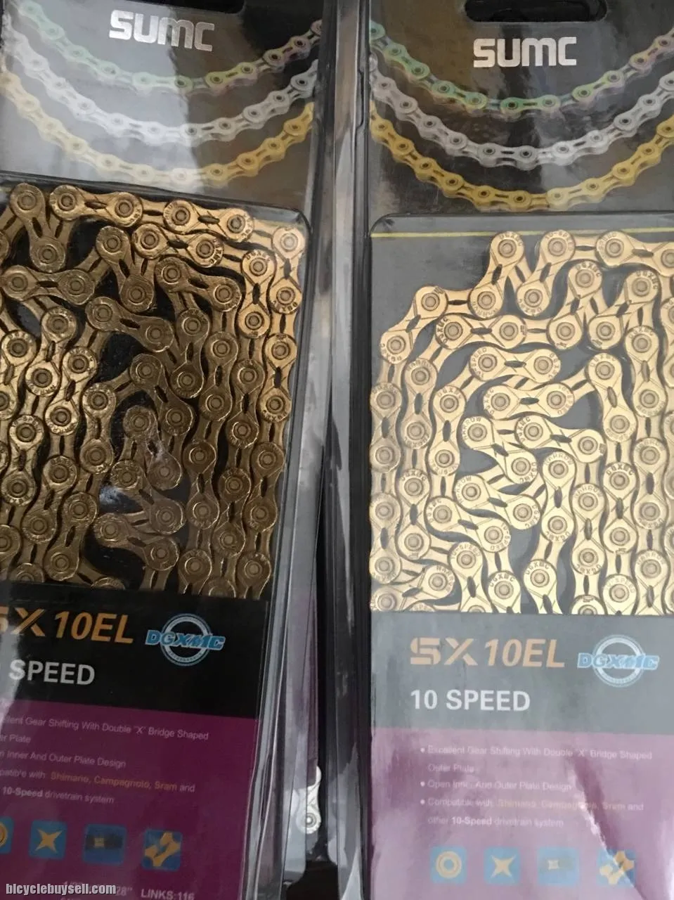 SUMC 10 Speed Hollow Lightweight Gold Chain