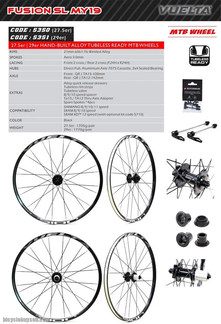 VUELTA FUSION SL WHEELSET 27.5ER &amp; 29ER