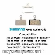 SHIMANO G01S DISC BRAKE PADS