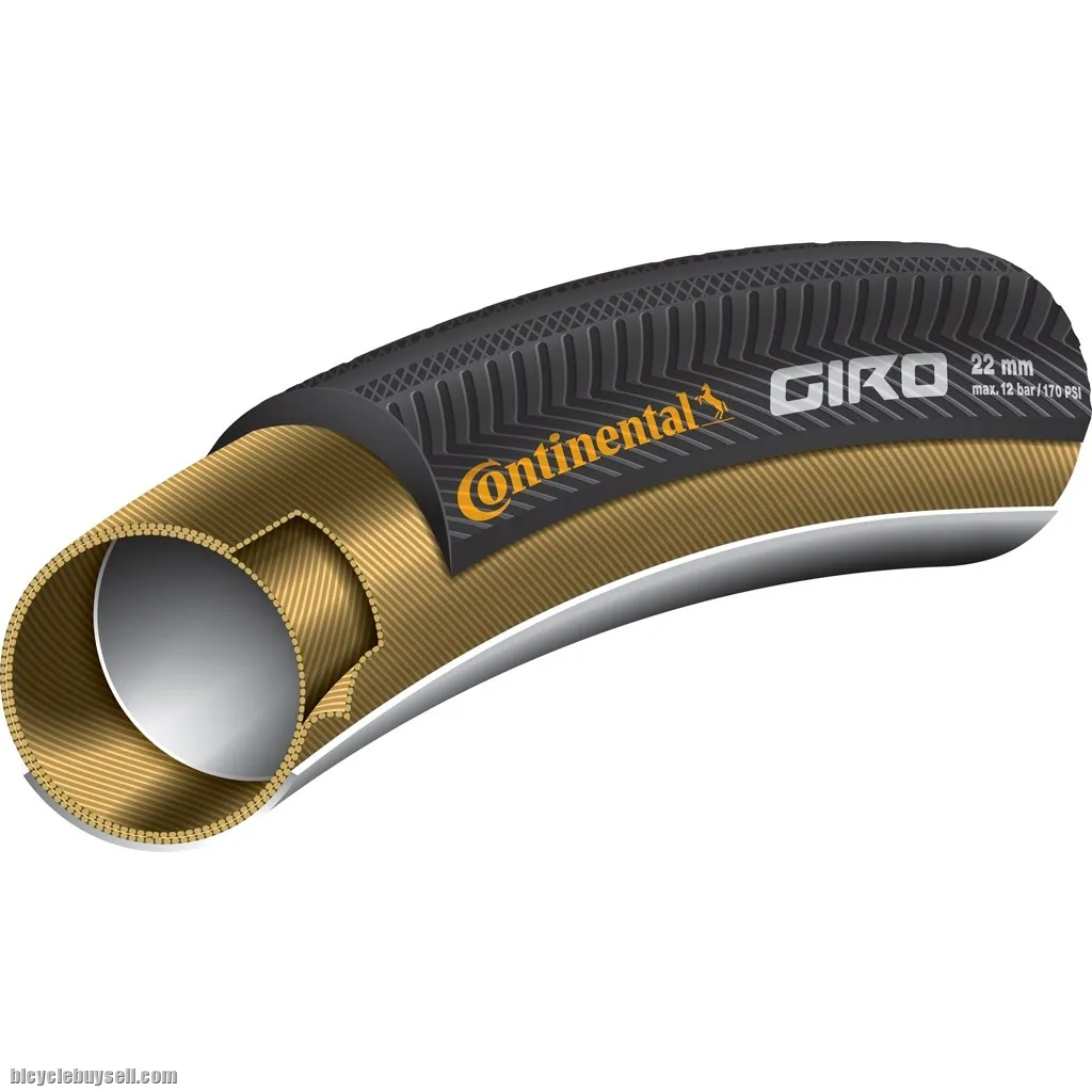 Continental tan wall Giro tubular tire 700x22c