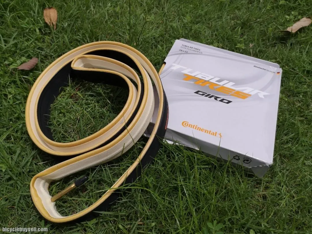 Continental tan wall Giro tubular tire 700x22c
