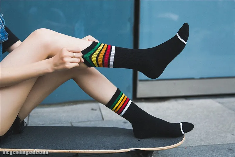 Rainbow Unisex Fashionable Sport Cycling  Socks