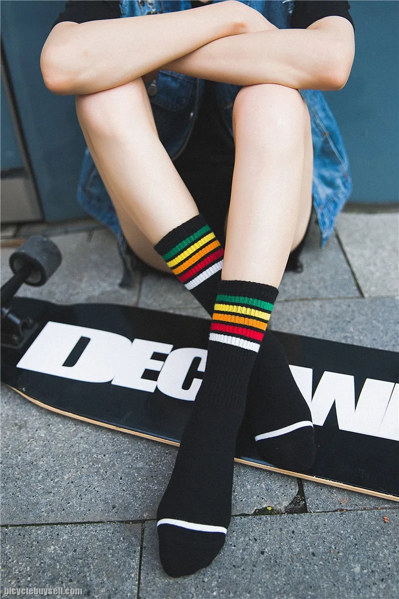 Rainbow Unisex Fashionable Sport Cycling  Socks