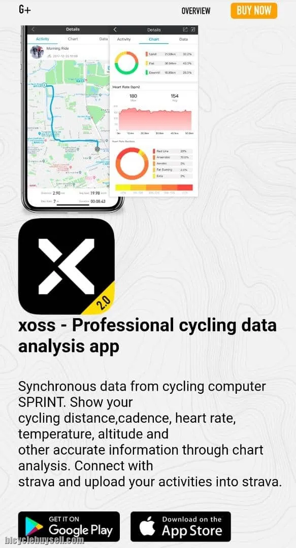 XOSS G+ SMART GPS CYCLING COMPUTER. SUPPORT STRAVA AND TRAINING PEAKS