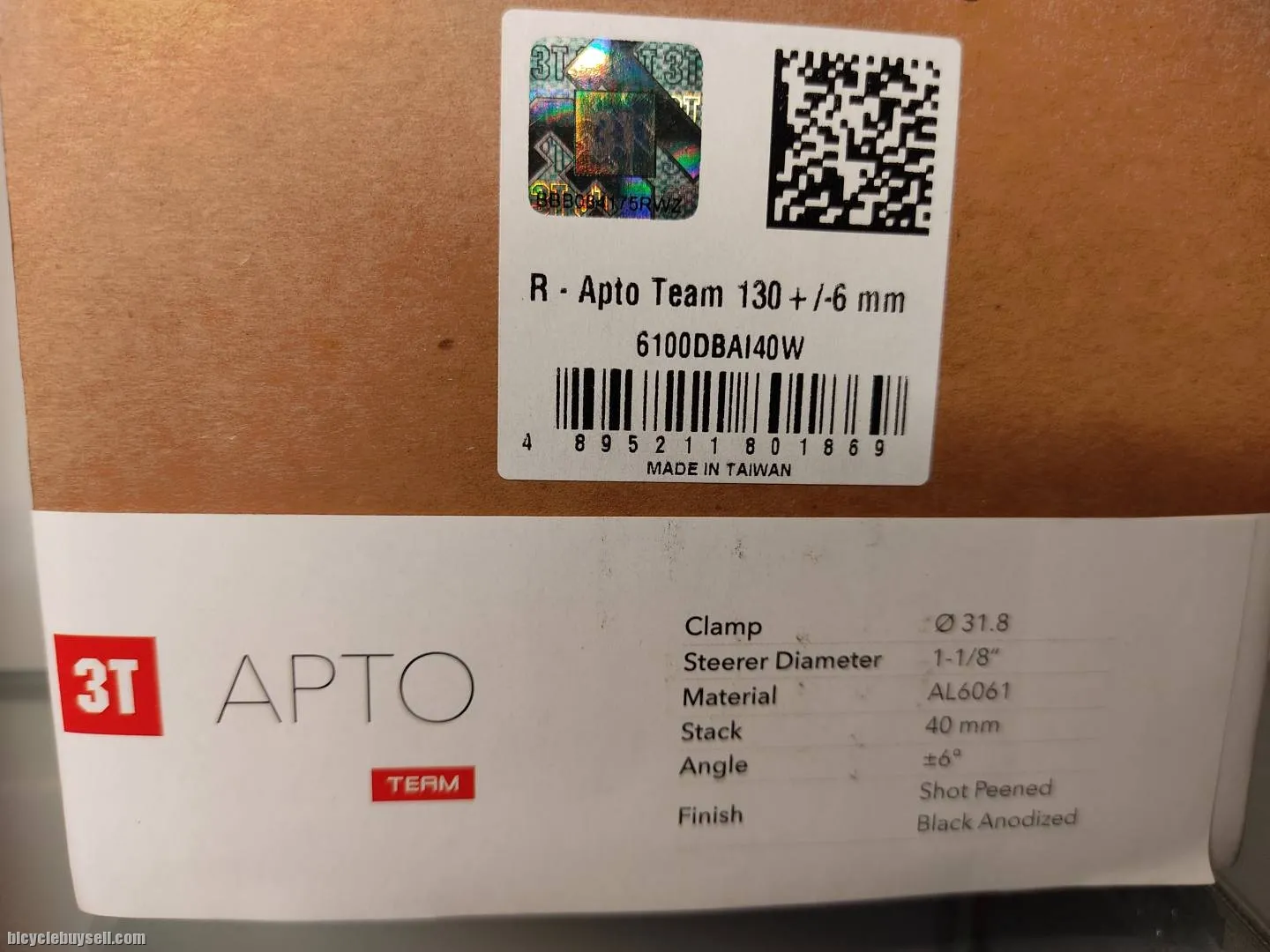 3T APTO TEAM 130MM 6 DEGREE STEM