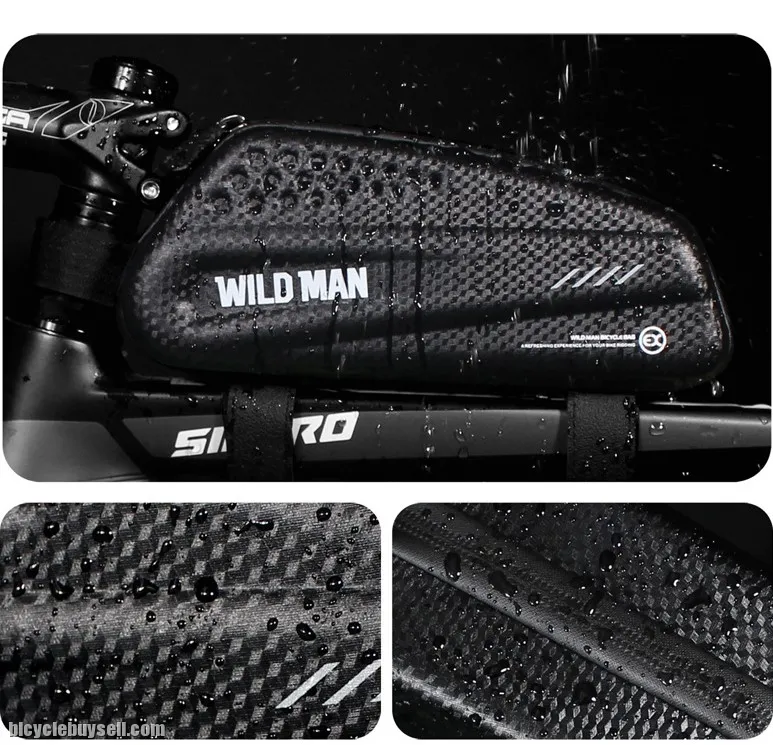 Wildman Rainproof Hard Shell Bicycle Front Tube Bag Mountain Bike MTB Pro Road Bike Beg Basikal