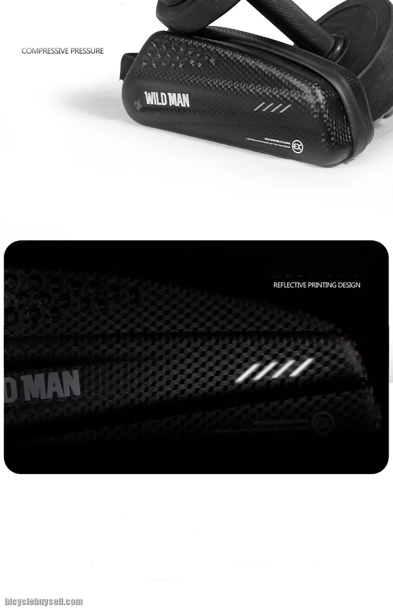 Wildman Rainproof Hard Shell Bicycle Front Tube Bag Mountain Bike MTB Pro Road Bike Beg Basikal