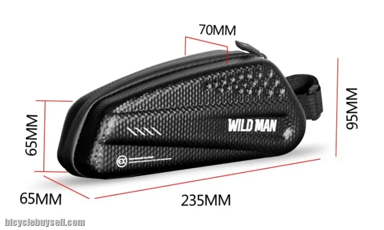 Wildman Rainproof Hard Shell Bicycle Front Tube Bag Mountain Bike MTB Pro Road Bike Beg Basikal