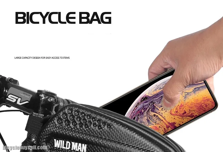 Wildman Rainproof Hard Shell Bicycle Front Tube Bag Mountain Bike MTB Pro Road Bike Beg Basikal