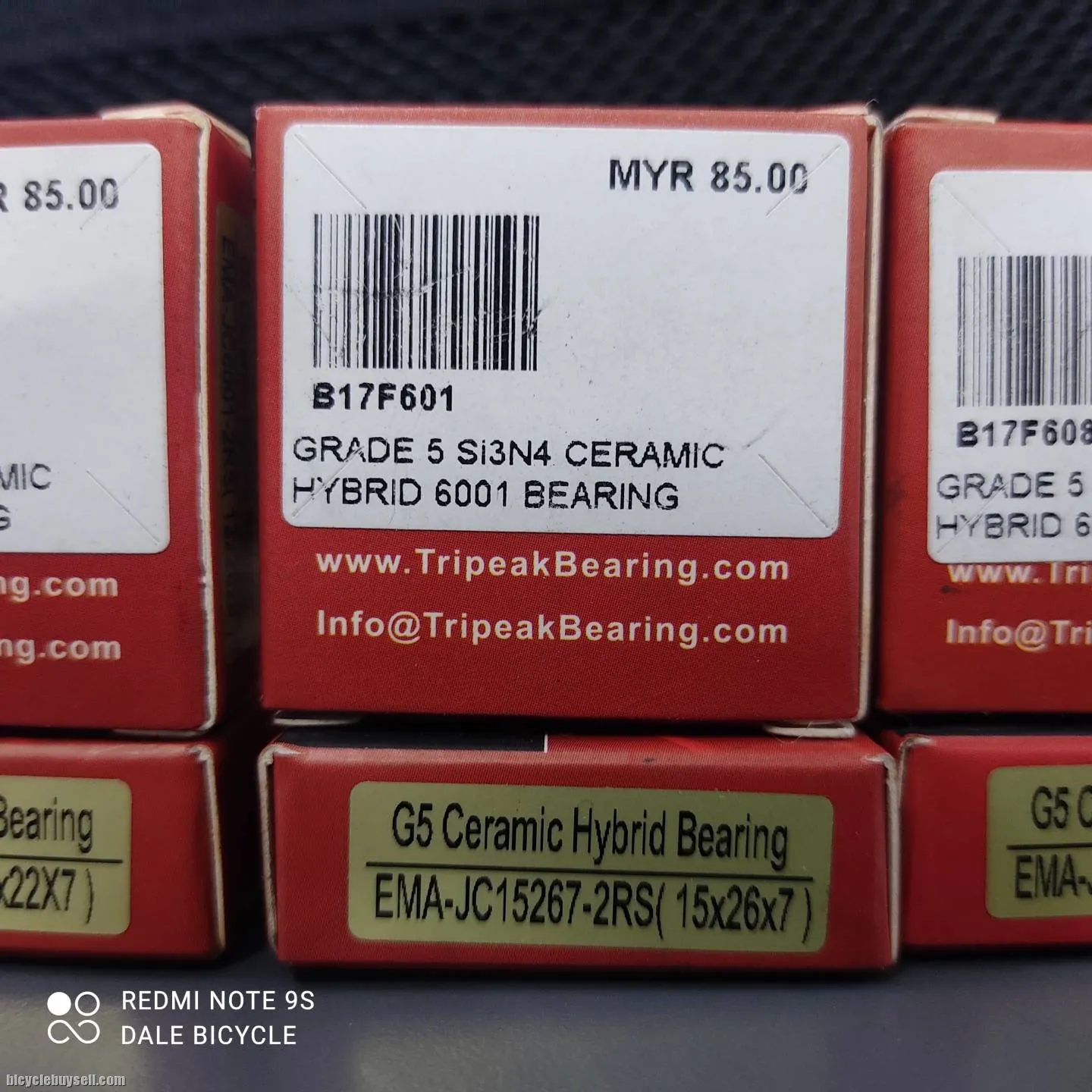 TRIPEAK HYBRID CERAMIC BEARING 6001 608 15267