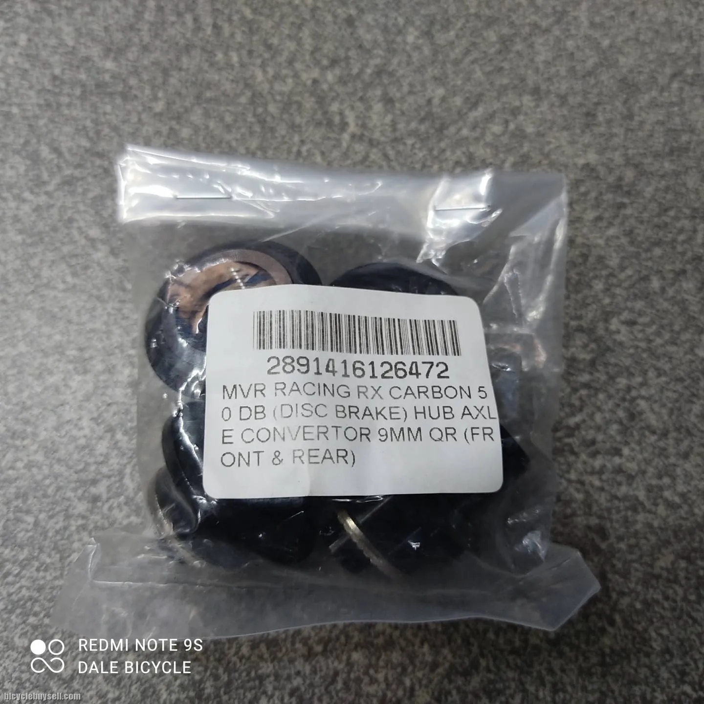 MVR RACING RX CARBON 50 DISC BRAKE QR 9MM CONVERTER