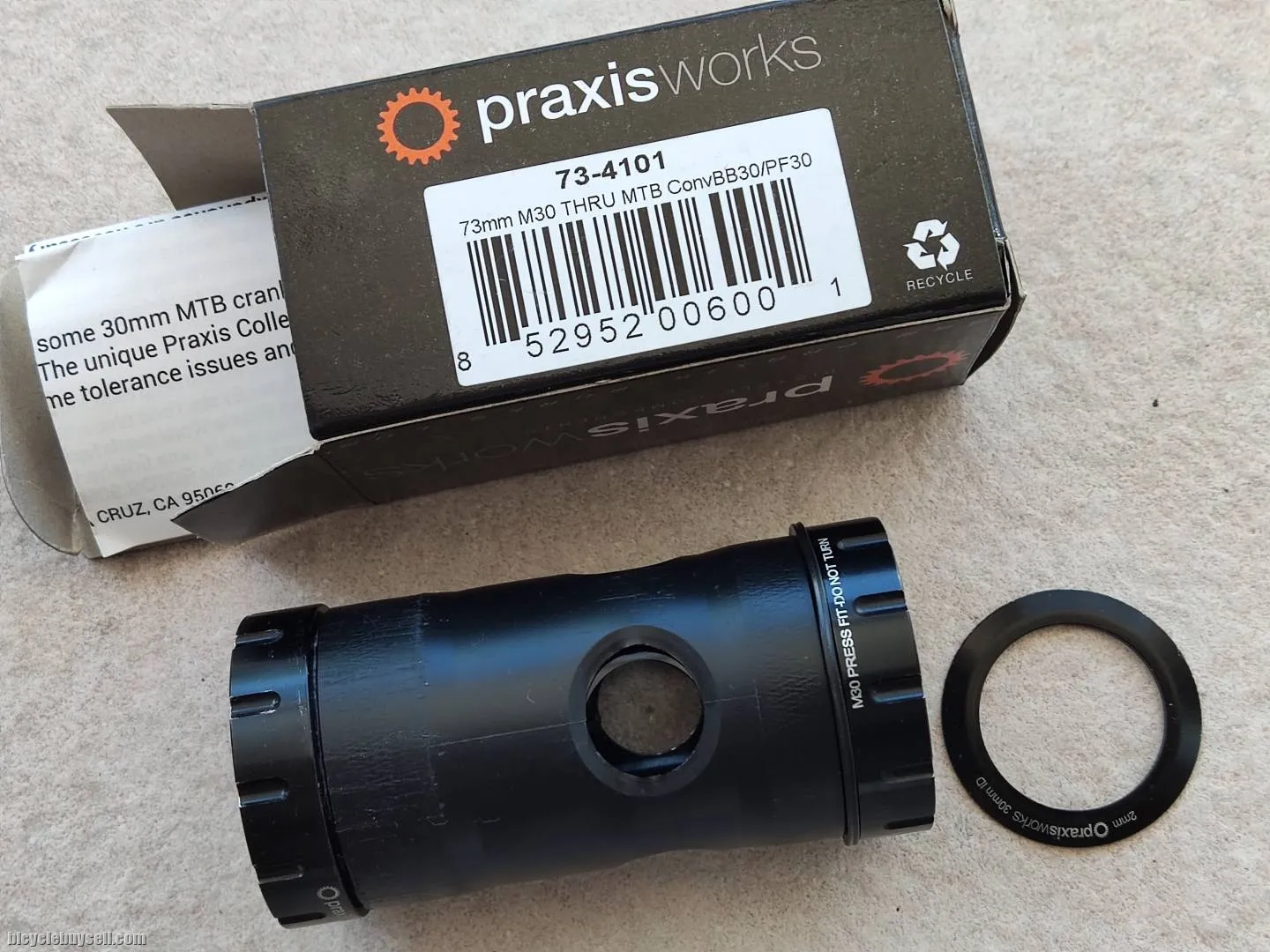 Praxis M30 Thru BB (cinch system eg raceface crank )