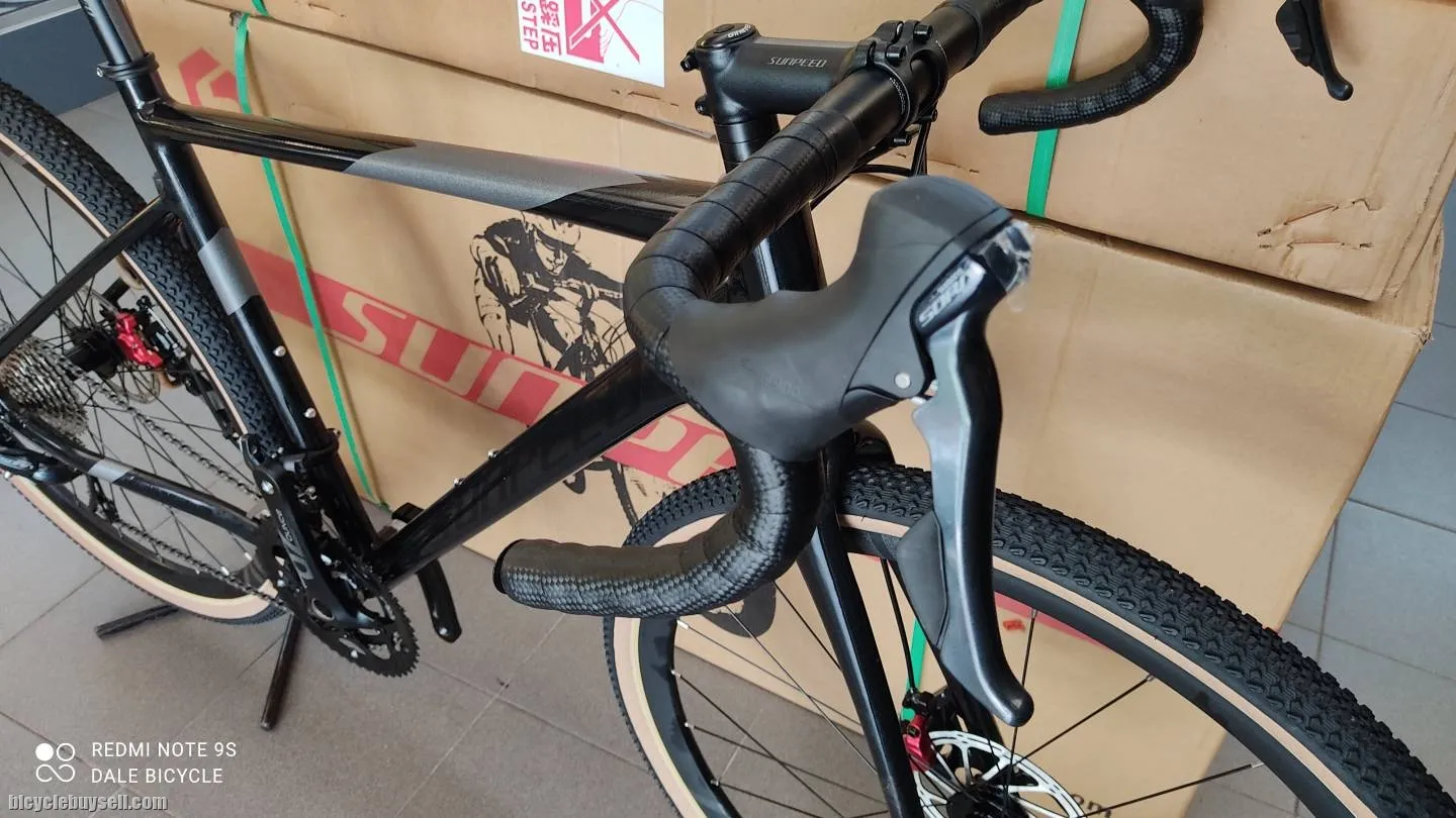 GRAVEL BIKE SUNPEED CHARON BLACK AND RED