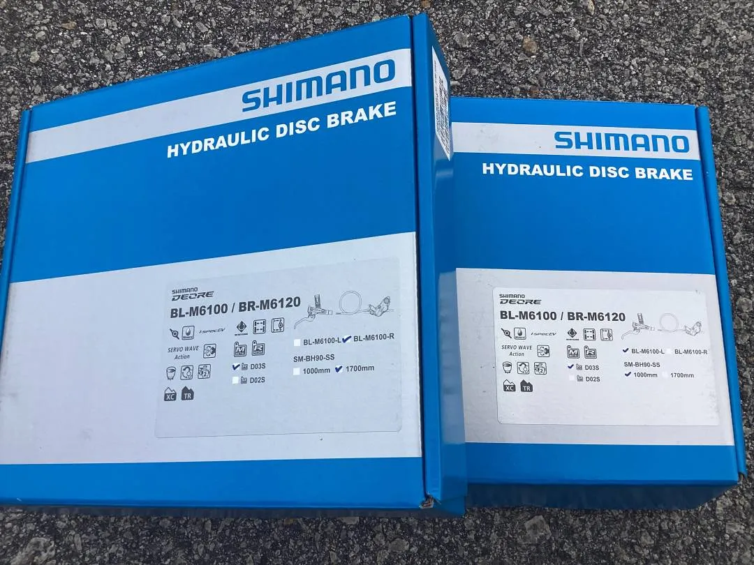 Shimano Deore 4pot M6120 Brakeset  (free pos w.m)
