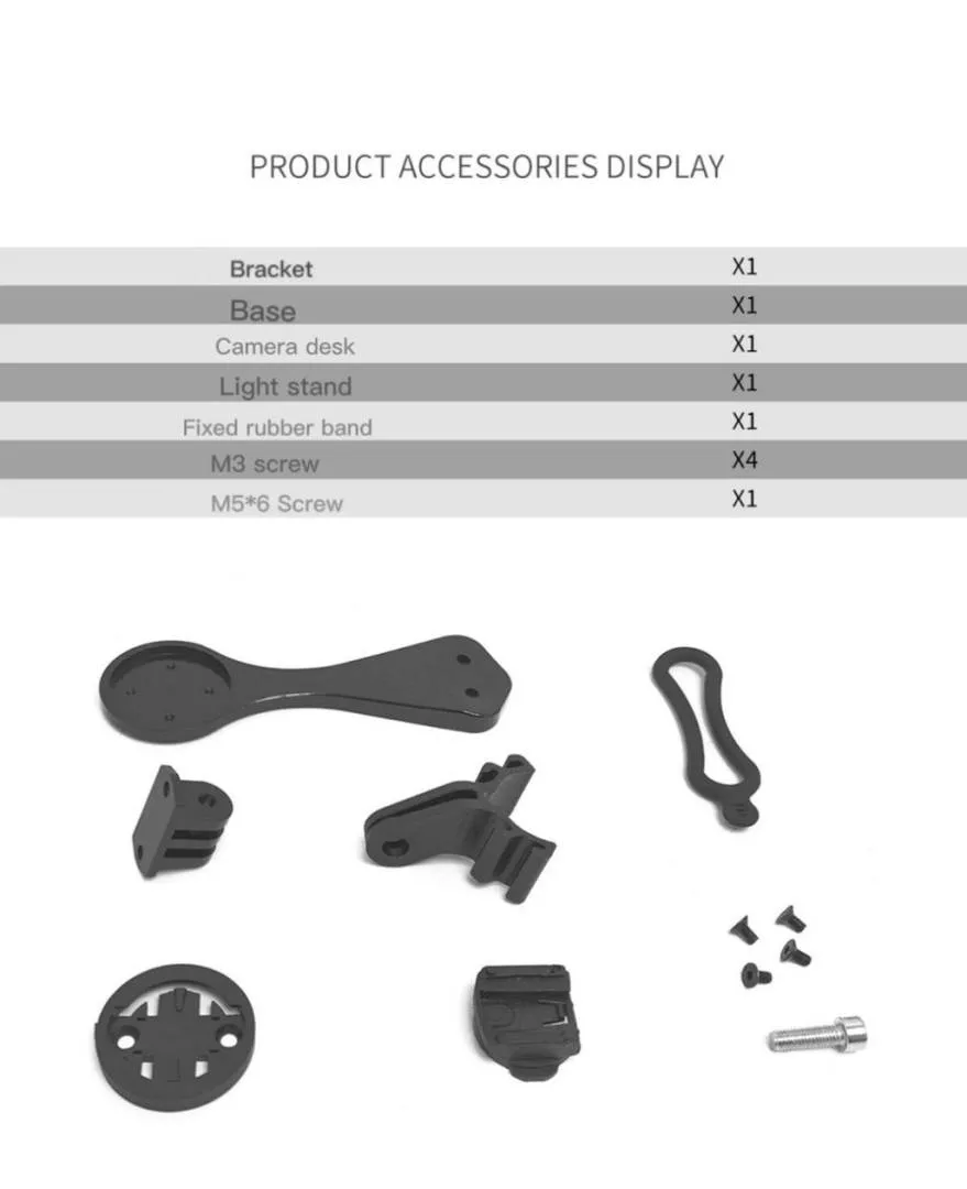 TFSA integrated handlebar mount meter extender alloy light gopro