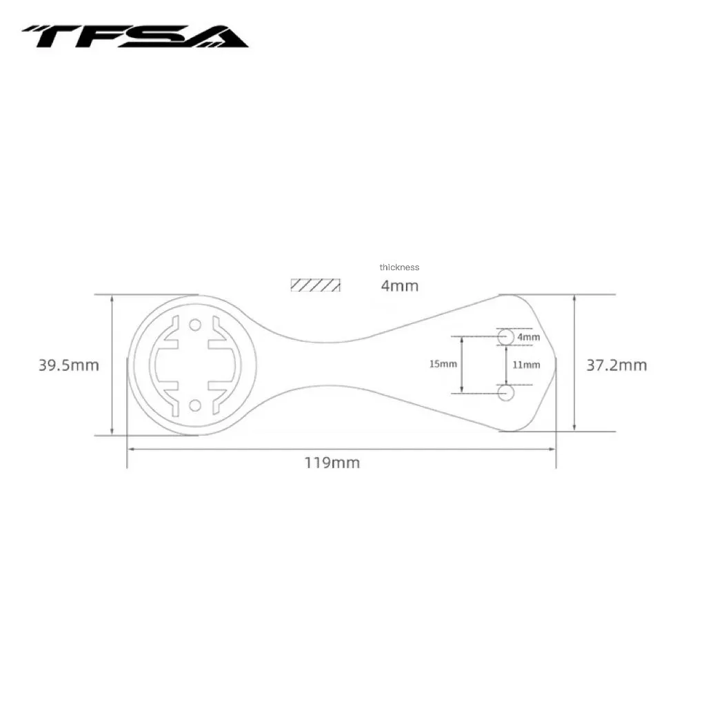 TFSA integrated handlebar mount meter extender alloy light gopro