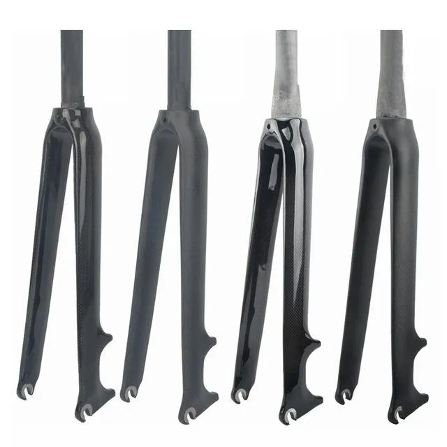 TOSEEK 3K Carbon Road Fork 700C Disc Brake Road Bike Parts Rigid Fork 700*25C