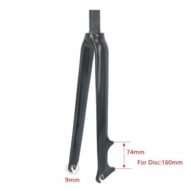 TOSEEK 3K Carbon Road Fork 700C Disc Brake Road Bike Parts Rigid Fork 700*25C