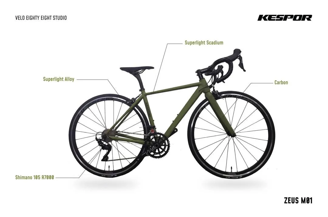 Kespor Zeus M01 Road Bike / Superlight Scandium (Size 46)