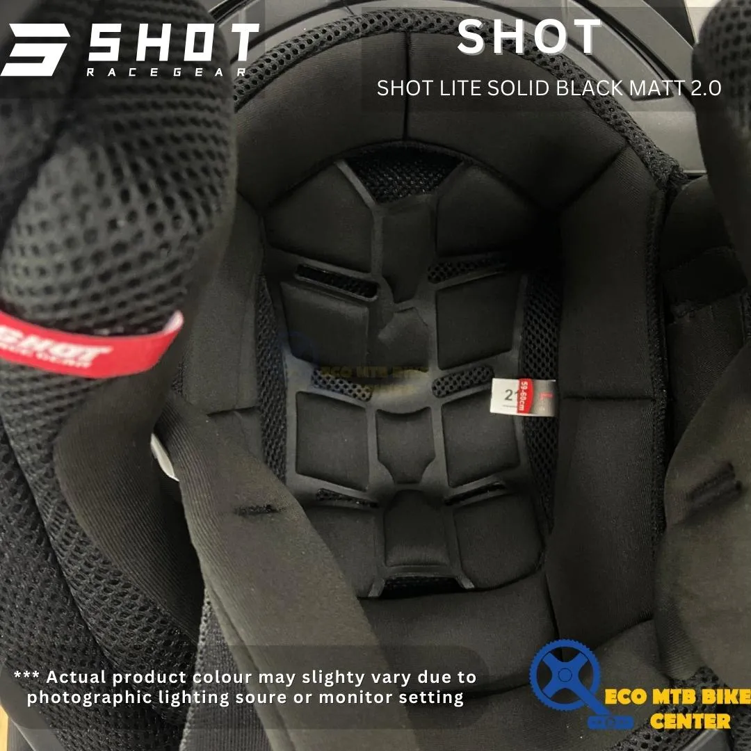 SHOT HELMETS LITE SOLID BLACK MATT 2.0