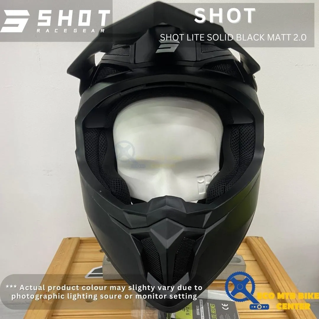 SHOT HELMETS LITE SOLID BLACK MATT 2.0