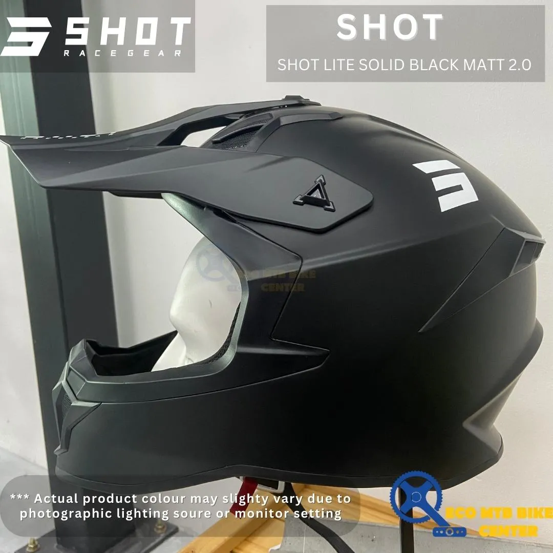 SHOT HELMETS LITE SOLID BLACK MATT 2.0