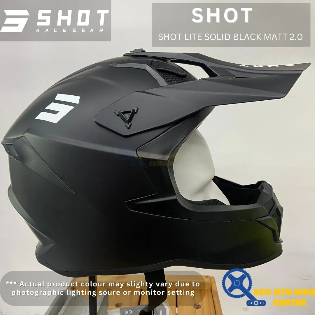 SHOT HELMETS LITE SOLID BLACK MATT 2.0