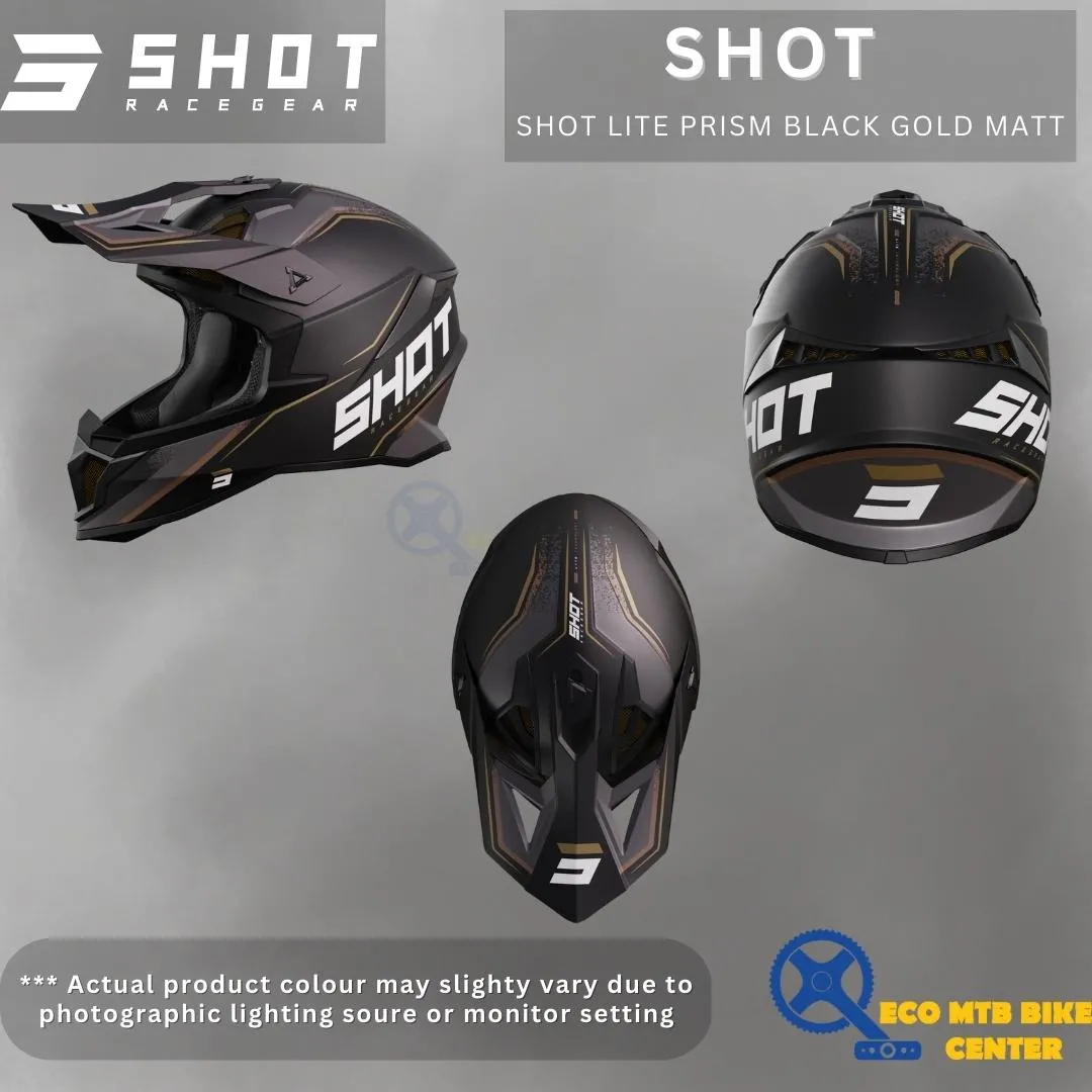 SHOT HELMET LITE PRISM BLACK GOLD MATT