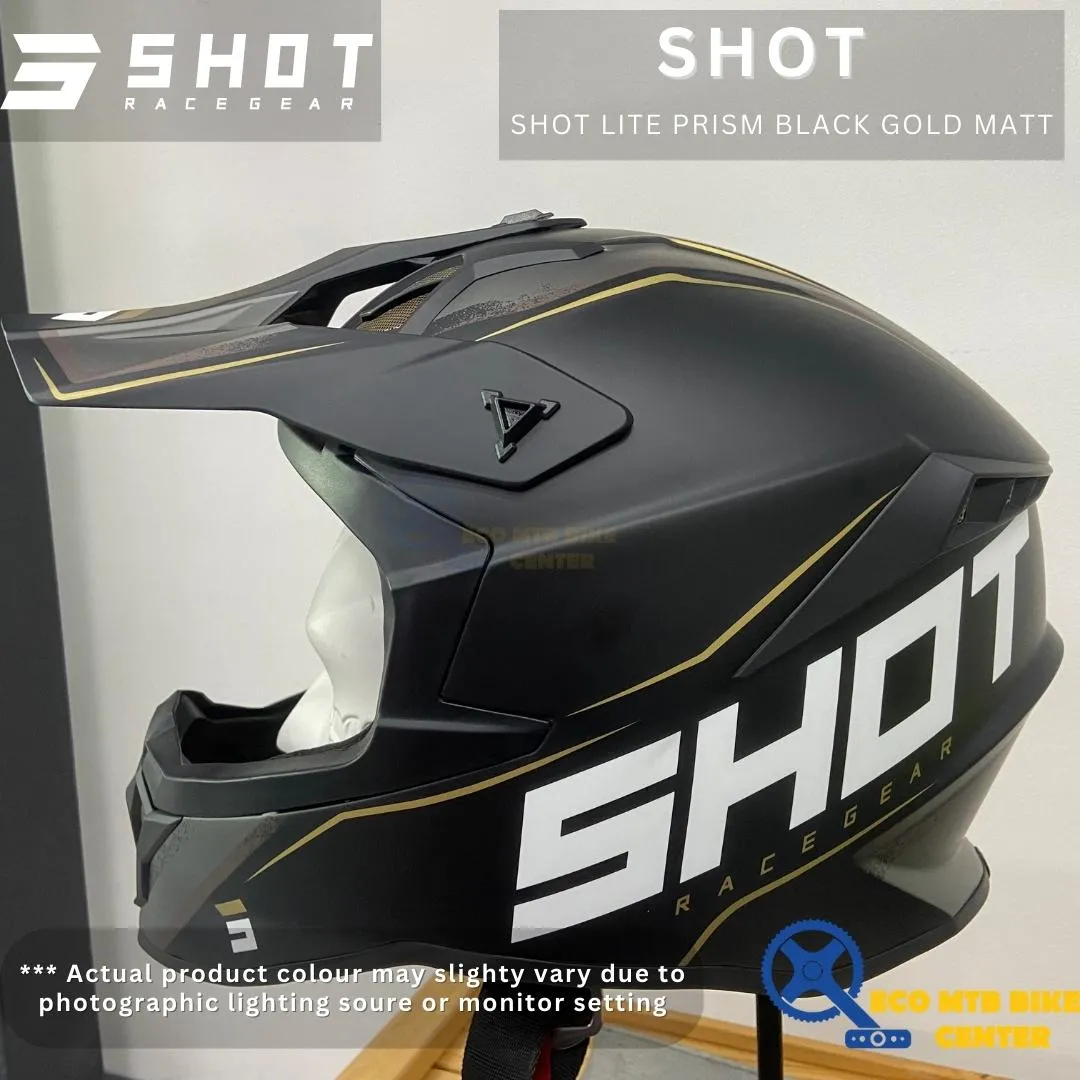 SHOT HELMET LITE PRISM BLACK GOLD MATT