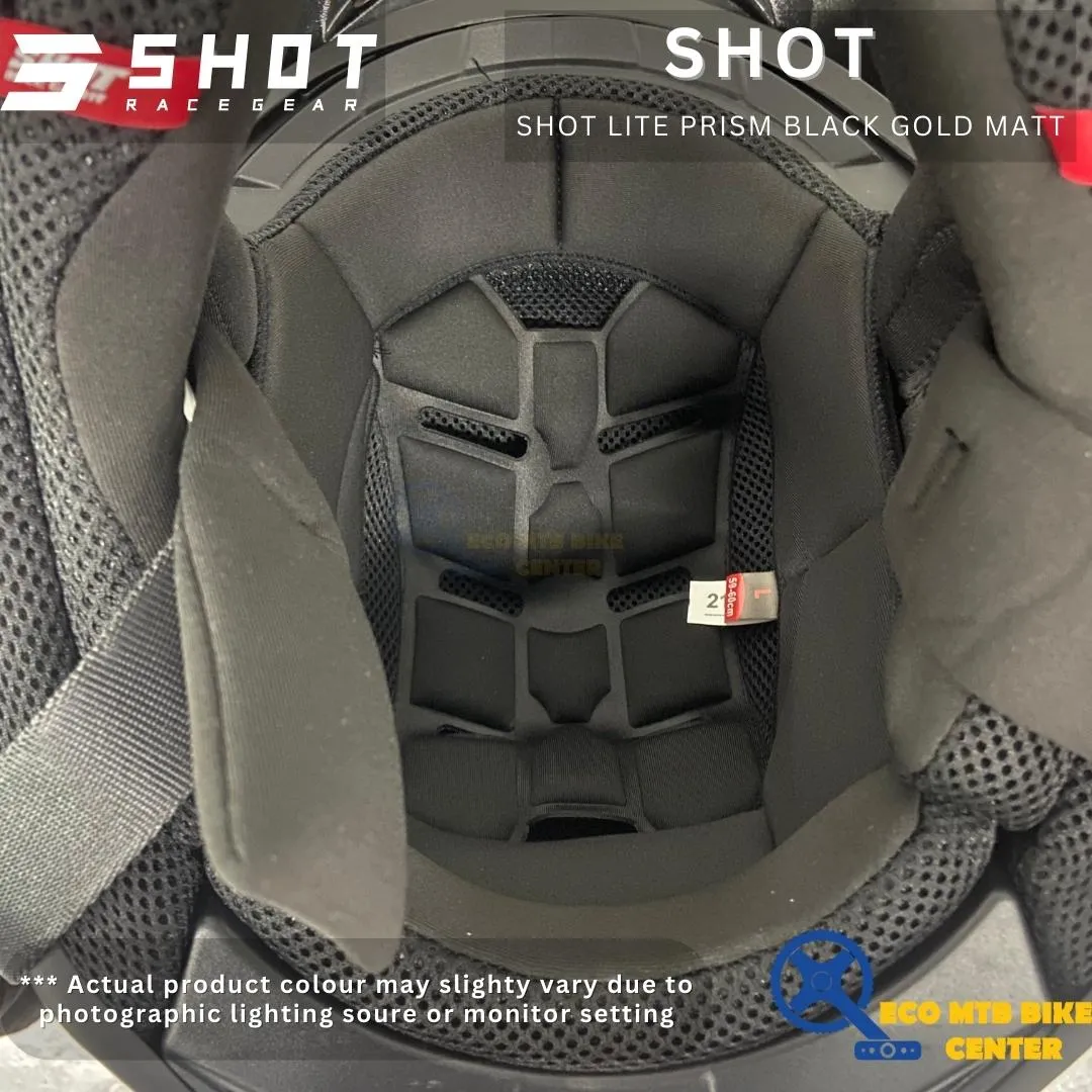 SHOT HELMET LITE PRISM BLACK GOLD MATT
