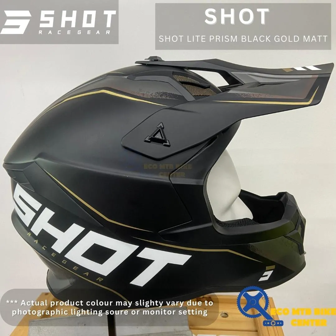 SHOT HELMET LITE PRISM BLACK GOLD MATT