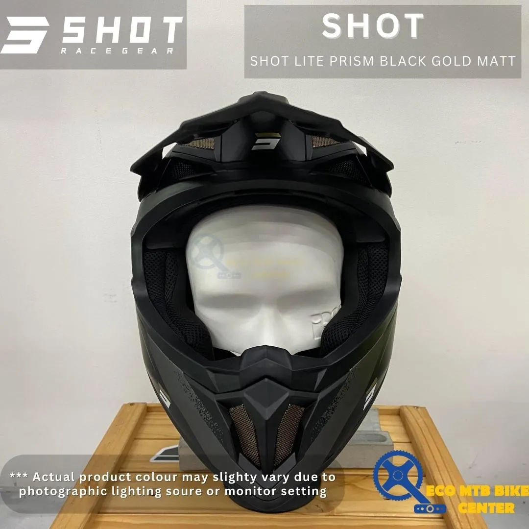 SHOT HELMET LITE PRISM BLACK GOLD MATT