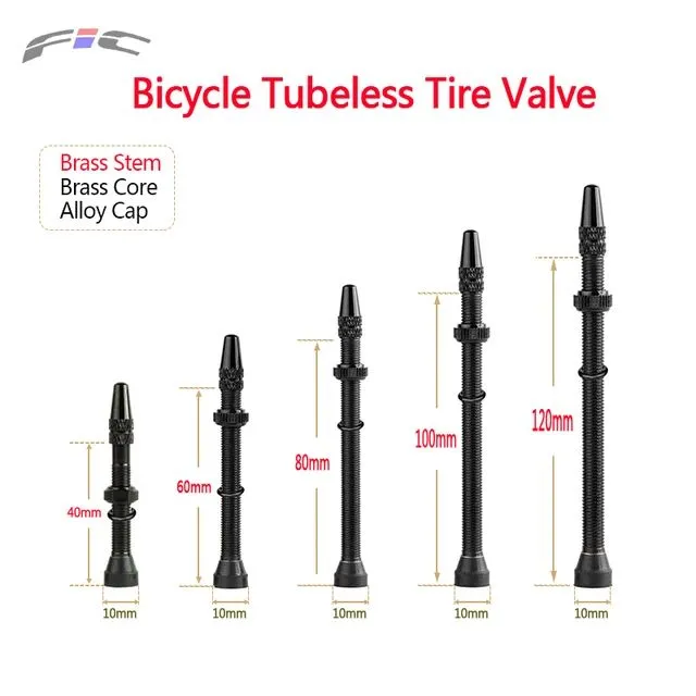Bicycle Valve 2 pcs 40/60/80/100 MTB Road Bike F/V Presta Tubeless Tires Anodize Aluminum Alloy Cap