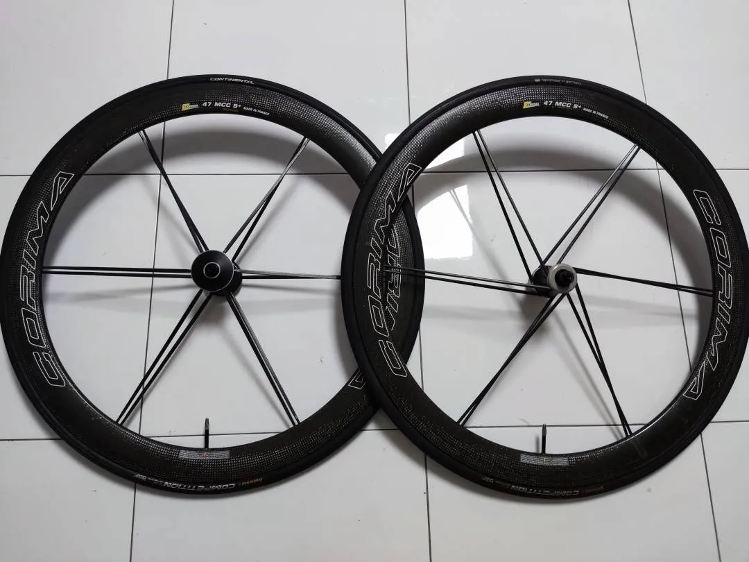 Corima MCC S+ 47mm CeramicSpeed Bearing 700c 28" Road Tubular Rim Brake Wheelset (USED)