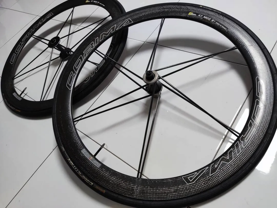 Corima MCC S+ 47mm CeramicSpeed Bearing 700c 28" Road Tubular Rim Brake Wheelset (USED)