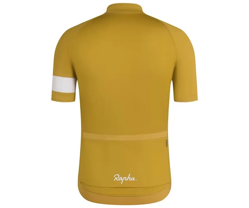 RAPHA MEN'S CORE JERSEY - GOLD / WHITE AUTHENTIC