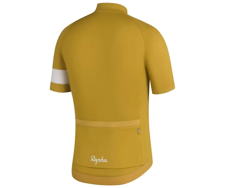 RAPHA MEN'S CORE JERSEY - GOLD / WHITE AUTHENTIC