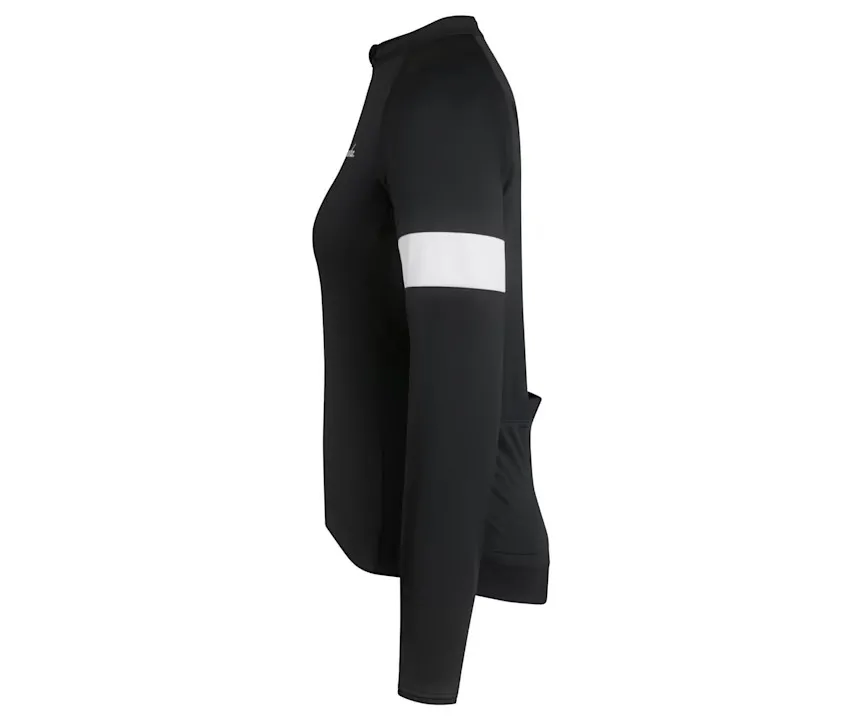 RAPHA WOMEN'S CORE LONG SLEEVE JERSEY - BLACK / WHITE AUTHENTIC