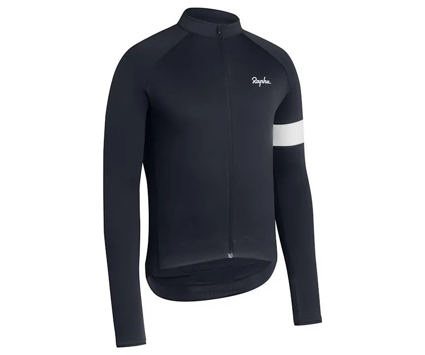 RAPHA MEN'S LONG SLEEVE CORE JERSEY - DARK NAVY AUTHENTIC