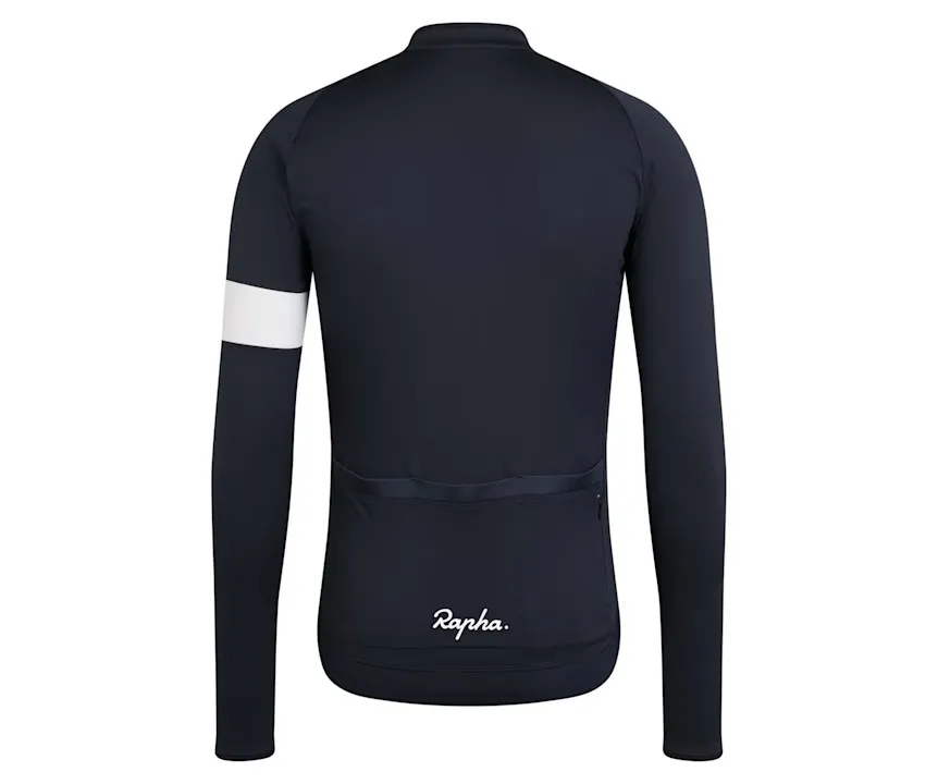 RAPHA MEN'S LONG SLEEVE CORE JERSEY - DARK NAVY AUTHENTIC