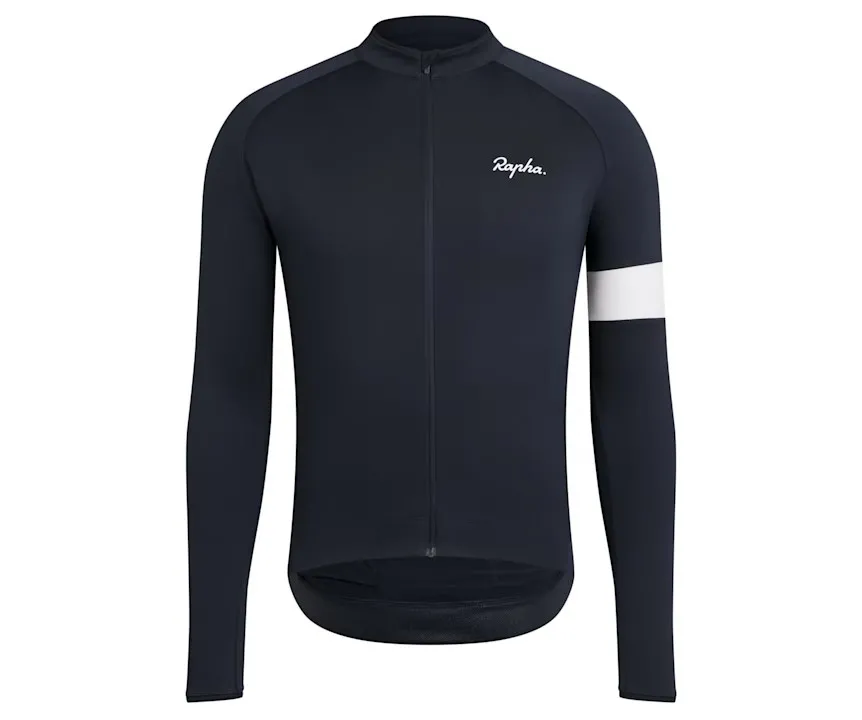 RAPHA MEN'S LONG SLEEVE CORE JERSEY - DARK NAVY AUTHENTIC