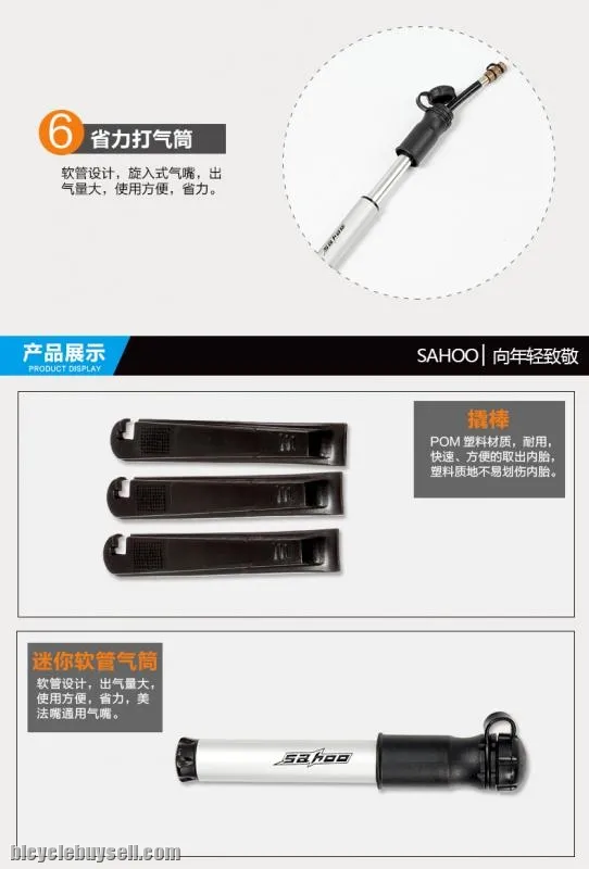 SAHOO Bicycle Repair Tool Set Kit with Saddle Bag