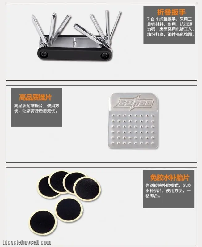 SAHOO Bicycle Repair Tool Set Kit with Saddle Bag